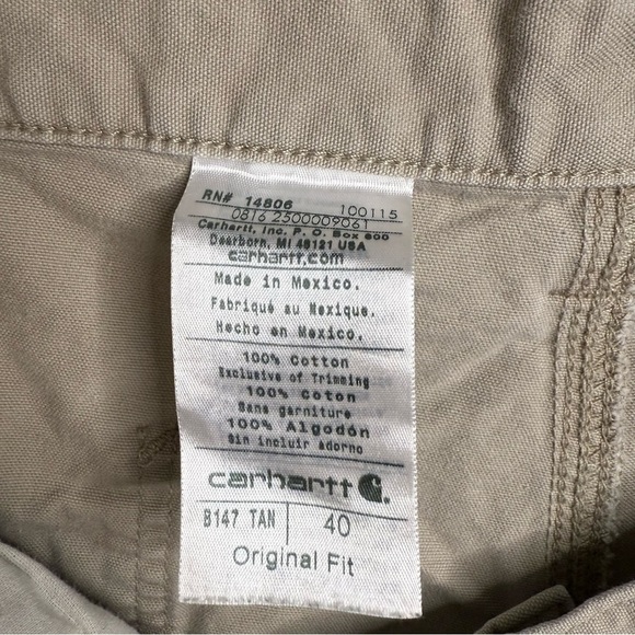 Carhartt Original Fit Mens Carpenter Shorts Size 40 GUC - Picture 4 of 5
